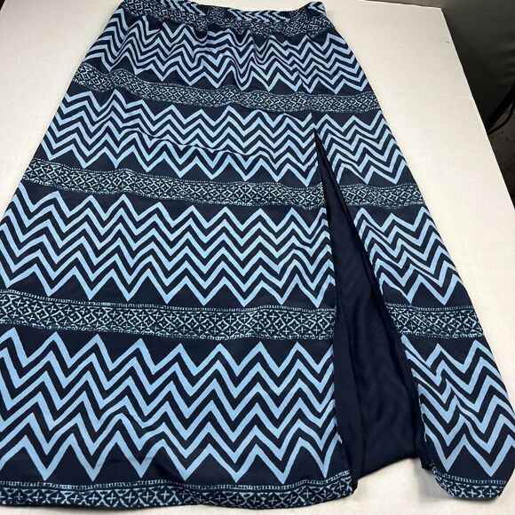 Michael Kors Long Front Split Maxi Skirt Printed Flowy Boho Pull On Size MEDIUM - Picture 2 of 10